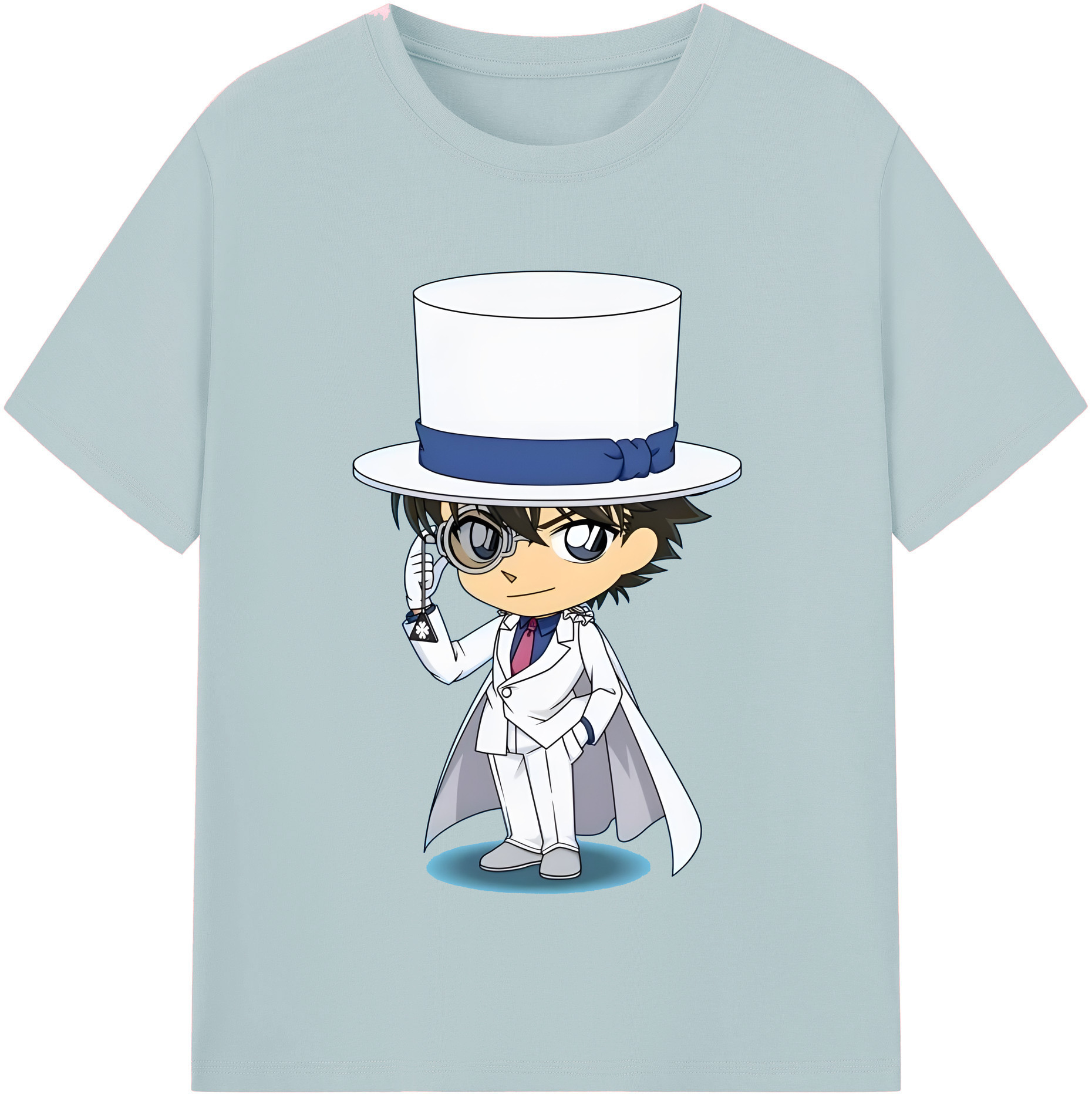 （画像用） 名探偵コナン くろば かいと Detective Conan Kuroba Kaito 綿100％半袖Tシャツ（フロントプリント）